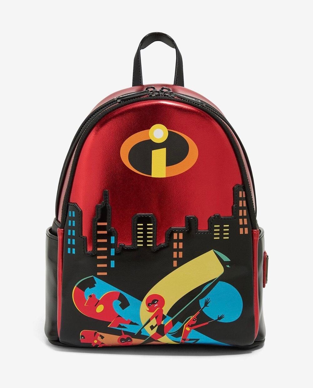 Loungefly Disney Pixar The Incedibles Family Metallic Mini Backpack NWT